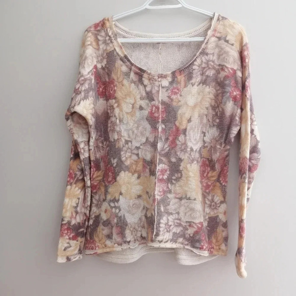Free People Flower Bomb Wool and Angora  Rabbit Hair Pullover Sweater Small - Picture 3 of 16
